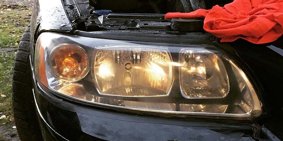 Doffe koplampen polijsten